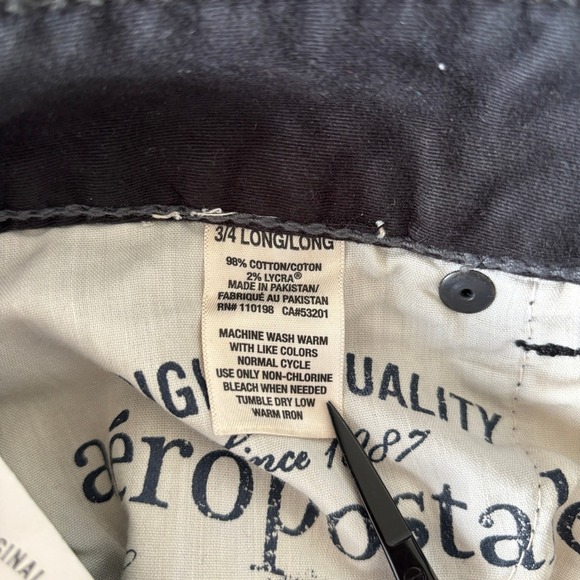 Aeropostale Women's Size 3/4 Long Jean Bayla Skinny Low Rise Y2K 2000s Fashion - Picture 10 of 11